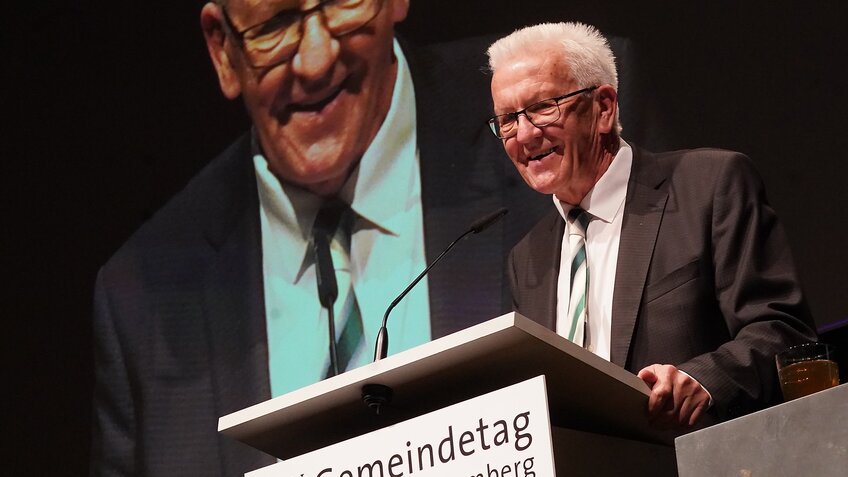 Winfried Kretschmann, Ministerpräsident von Baden-Württemberg.  | © Foto: Gemeindetag BW/Michael Kienzler