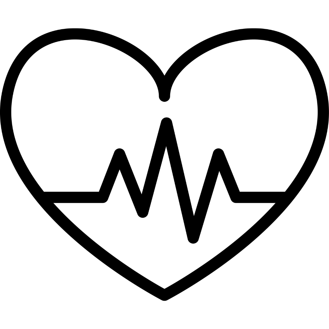 Gesundheitsmanagement Illustration eines Herzens mit Aufzeichnung eines Herzschlags.