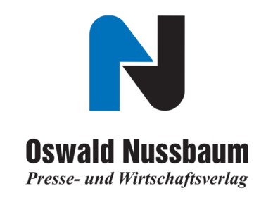Das erste Logo der Unternehmensgeschichte für den „Oswald Nussbaum Presse- und Wirtschafts-verlag“